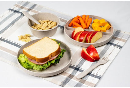 ユニバーサル ラウンドプレート 19cm グレージュ PLKDN1073TMA ABODE Homeware 麦わらPP(ポリプロピレン樹脂/麦わら繊維)/TPE 18.6×18.6×2.1cm -20~140℃ 食洗機対応 自然由来(代引不可)