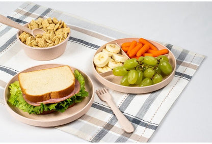 ユニバーサル ラウンドプレート 19cm ベージュ PLKDN1073TMR ABODE Homeware 麦わらPP(ポリプロピレン樹脂/麦わら繊維)/TPE 18.6×18.6×2.1cm -20~140℃ 食洗機対応 自然由来(代引不可)