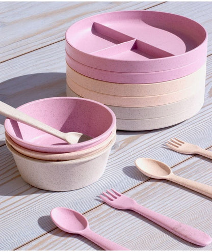 ユニバーサル ラウンドプレート 19cm ベージュ PLKDN1073TMR ABODE Homeware 麦わらPP(ポリプロピレン樹脂/麦わら繊維)/TPE 18.6×18.6×2.1cm -20~140℃ 食洗機対応 自然由来(代引不可)