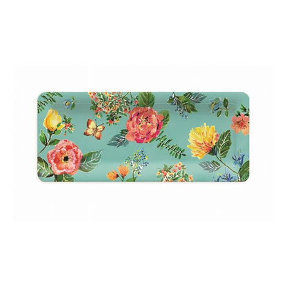 ガーデンフローラルレクタングル プラッタートレイ 60cm ターホン TarHong トレー 60cm プレート トレイ お盆 メラミン食器 割れにくい おしゃれ 食洗機対応 パーティー 大皿 可愛い(代引不可)