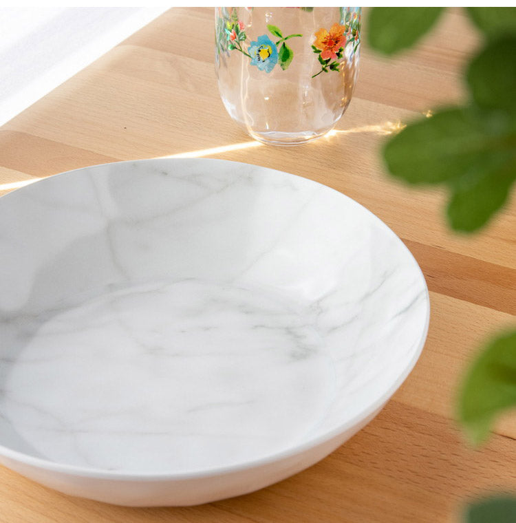 大理石風 12点セット メラミン食器 割れにくい おしゃれ 食洗機対応 ボウル お皿 可愛い 電子レンジ不可 食洗機対応 食器セット プレート(代引不可)