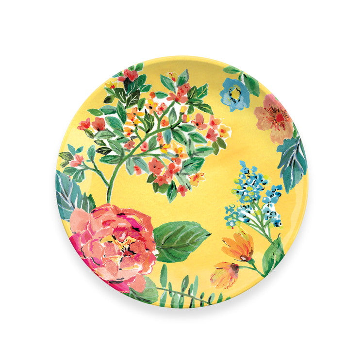 ガーデンフローラル サラダプレートアソート(4枚セット) 22cm ターホン TarHong メラミン食器 22cm 割れにくい おしゃれ 食洗機対応 プレート お皿 ワンプレート 可愛い 4枚セット(代引不可)