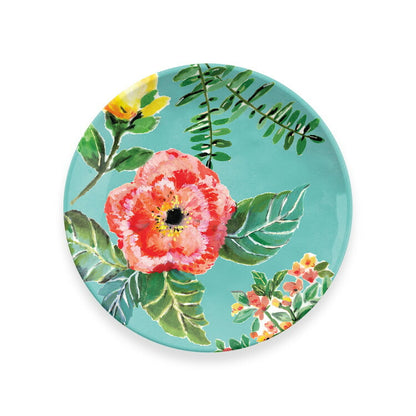 ガーデンフローラル サラダプレートアソート(4枚セット) 22cm ターホン TarHong メラミン食器 22cm 割れにくい おしゃれ 食洗機対応 プレート お皿 ワンプレート 可愛い 4枚セット(代引不可)