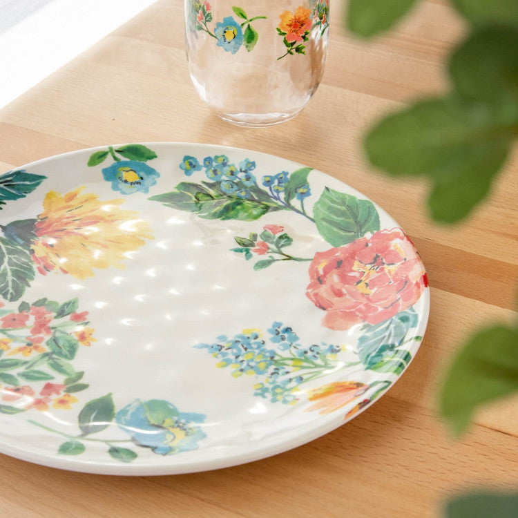 ガーデンフローラル ディナープレート 27cm ターホン TarHong メラミン食器 27cm 割れにくい おしゃれ 食洗機対応 プレート お皿 ワンプレート 大皿 可愛い 電子レンジ不可 食洗機対応(代引不可)