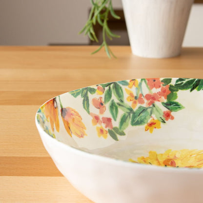 ガーデンフローラル ボウル 20cm ターホン TarHong メラミン食器 20cm 割れにくい おしゃれ 食洗機対応 ボウル お皿 深皿 可愛い 電子レンジ不可 食洗機対応(代引不可)