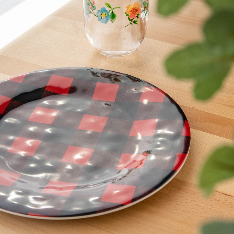 ヴィンテージ バッファローチェック ディナープレート 27cm レッド ターホン TarHong メラミン食器 27cm 割れにくい おしゃれ 食洗機対応 プレート お皿 ワンプレート 大皿 可愛い(代引不可)