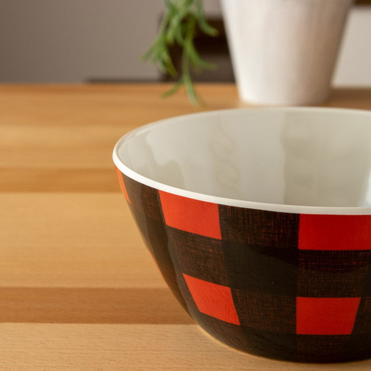 ヴィンテージ バッファローチェック ボウル 16cm レッド ターホン TarHong メラミン食器 15cm 割れにくい おしゃれ 食洗機対応 ボウル お皿 深皿 可愛い 電子レンジ不可 食洗機対応(代引不可)