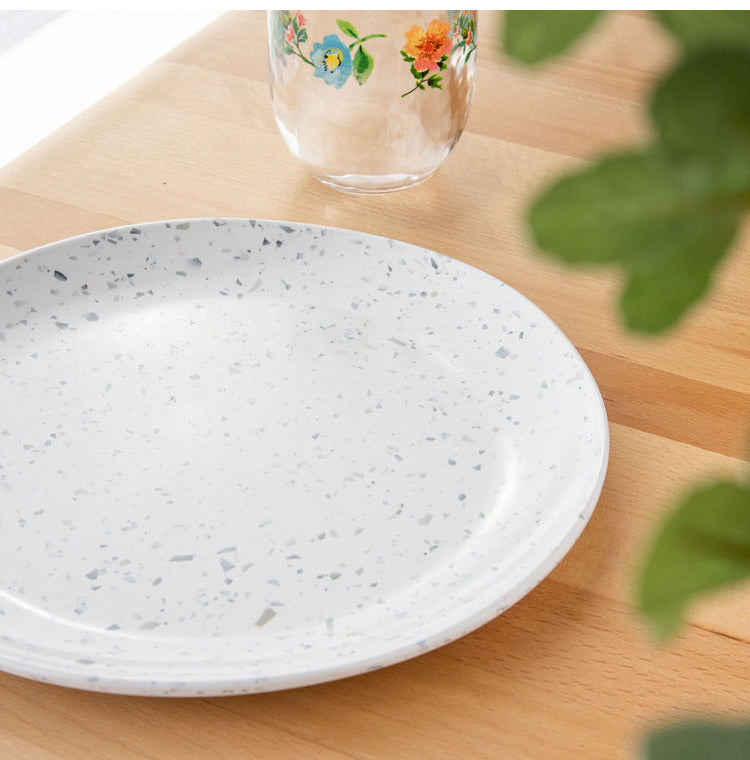 テラゾ 12点セット メラミン食器 割れにくい おしゃれ 食洗機対応 ボウル お皿 可愛い 電子レンジ不可 食洗機対応 食器セット プレート(代引不可)