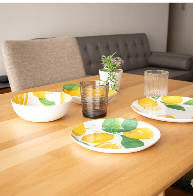 フレッシュレモン 11点セット メラミン食器 割れにくい おしゃれ 食洗機対応 ボウル お皿 可愛い 電子レンジ不可 食洗機対応 食器セット プレート(代引不可)