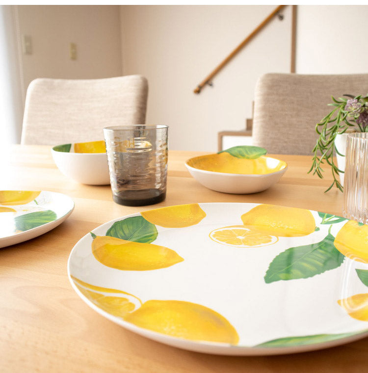 フレッシュレモン 16点セット メラミン食器 割れにくい おしゃれ 食洗機対応 ボウル お皿 可愛い 電子レンジ不可 食洗機対応 食器セット プレート(代引不可)