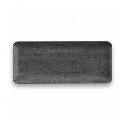 木目調 レクタングルトレイ 45cm ブラック ターホン TarHong トレー 45cm プレート トレイ お盆 メラミン食器 割れにくい おしゃれ 食洗機対応 パーティー 大皿 可愛い 電子レンジ不可 食洗機対応(代引不可)