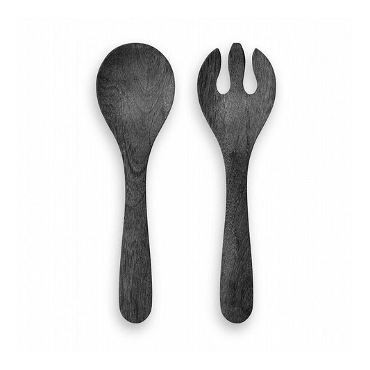 木目調 サーバースプーン&フォーク ブラック 32cm ターホン TarHong サービススプーン 32cm サービスフォーク サーバーセット 割れにくい おしゃれ 食洗機対応 可愛い 電子レンジ不可 食洗機対応(代引不可)