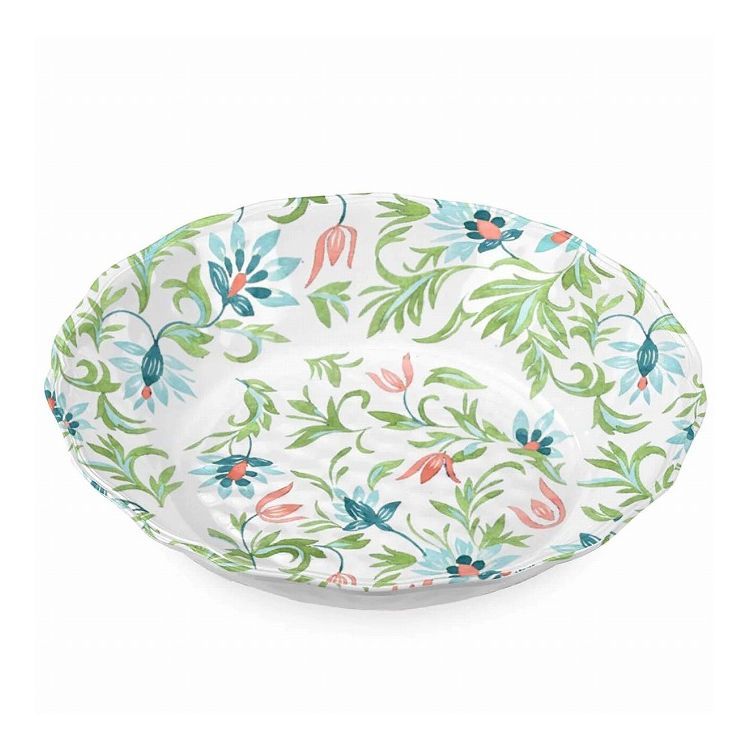 シノワズリボタニカル サーバーボウル 35cm ターホン TarHong メラミン食器 35cm 割れにくい おしゃれ 食洗機対応 ボウル お皿 深皿 可愛い 電子レンジ不可 食洗機対応(代引不可)