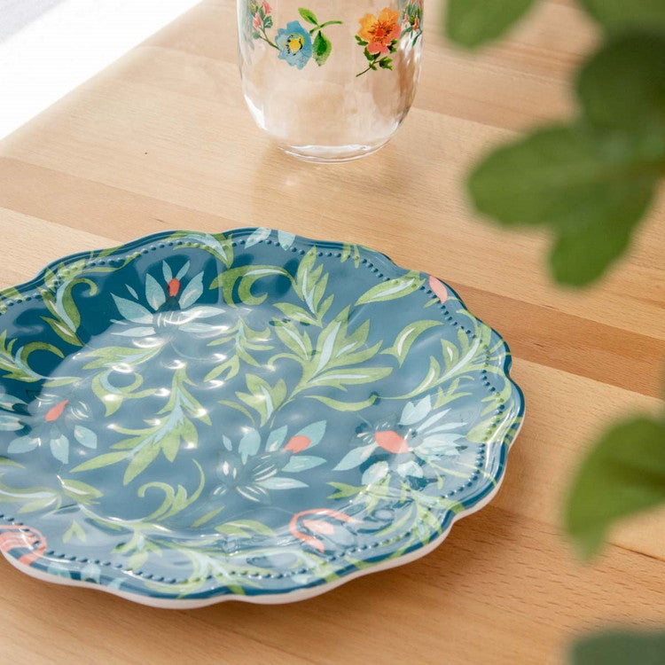 シノワズリボタニカル サラダプレート 23cm ターホン TarHong メラミン食器 23cm 割れにくい おしゃれ 食洗機対応 プレート お皿 ワンプレート 可愛い 電子レンジ不可 食洗機対応(代引不可)