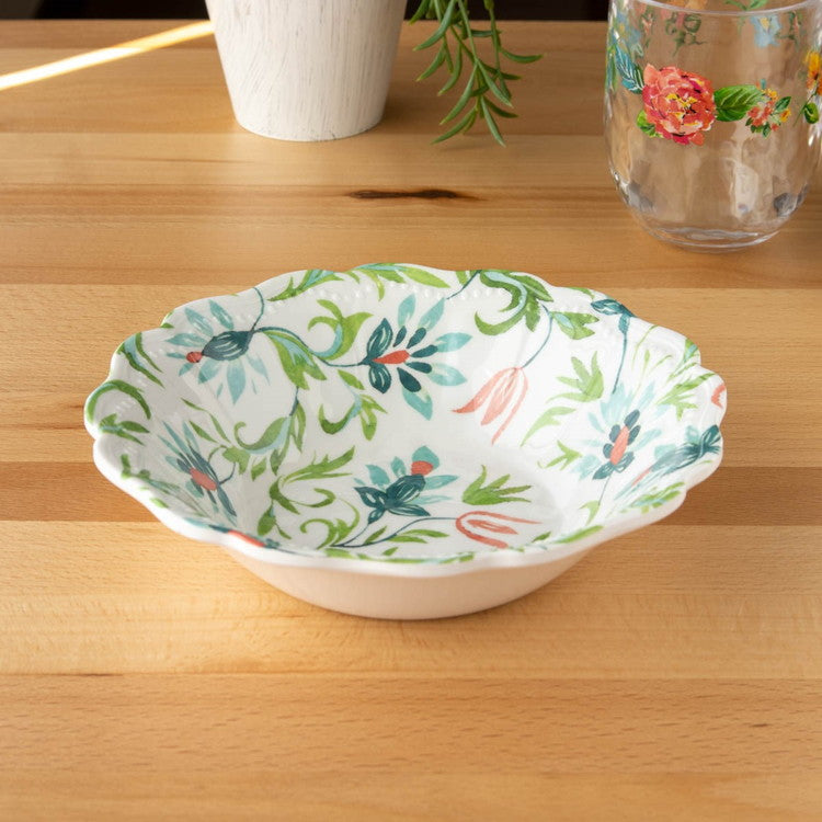 シノワズリボタニカル ボウル 20cm ターホン TarHong メラミン食器 20cm 割れにくい おしゃれ 食洗機対応 ボウル お皿 深皿 可愛い 電子レンジ不可 食洗機対応(代引不可)