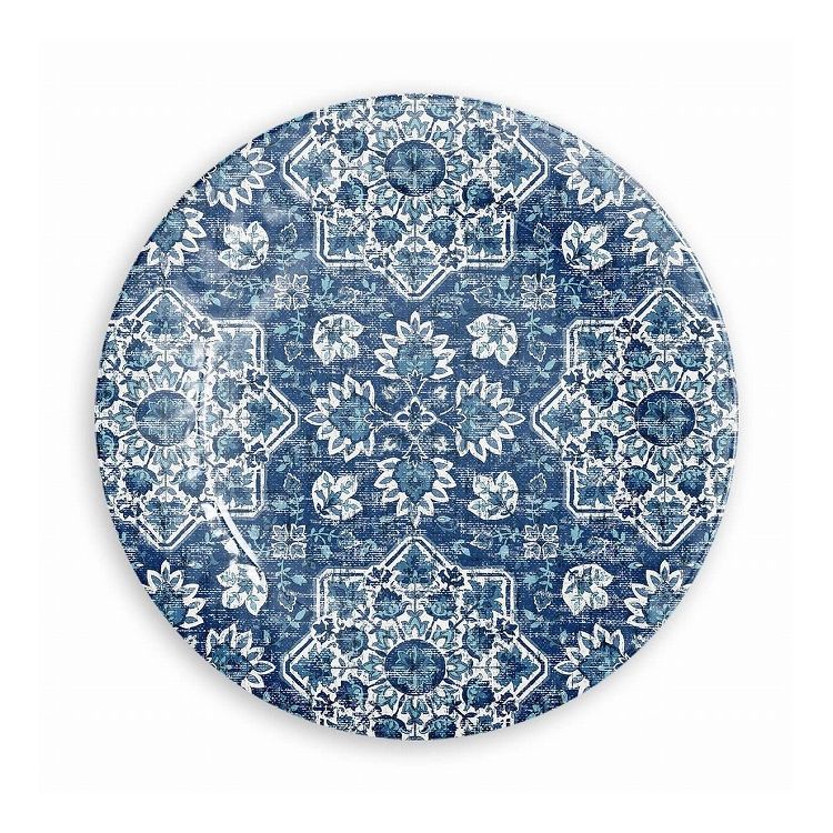 アトランティックブルーメダリオン ディナープレート 27cm ターホン TarHong メラミン食器 27cm 割れにくい おしゃれ 食洗機対応 プレート お皿 ワンプレート 大皿 可愛い 電子レンジ不可 食洗機対応(代引不可)