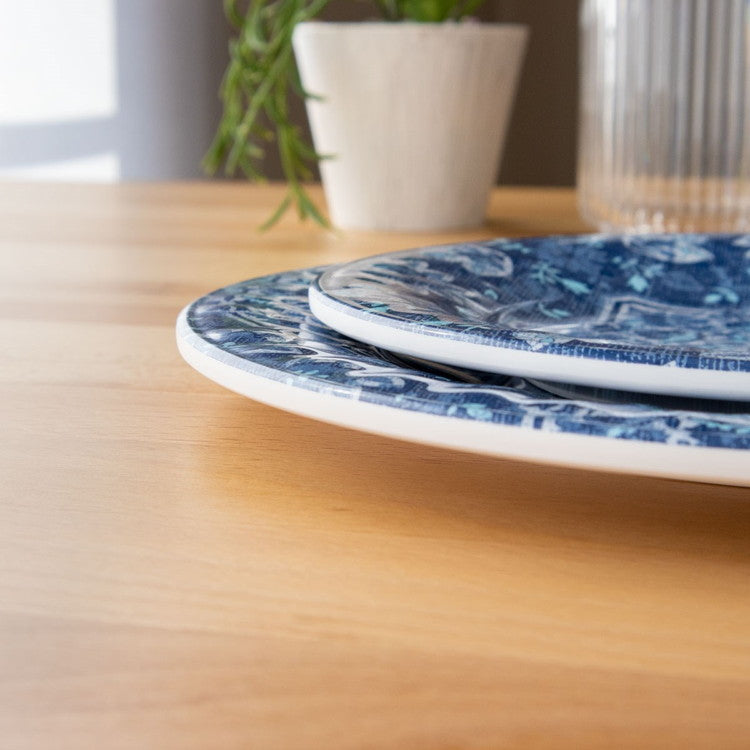 アトランティックブルーメダリオン ディナープレート 27cm ターホン TarHong メラミン食器 27cm 割れにくい おしゃれ 食洗機対応 プレート お皿 ワンプレート 大皿 可愛い 電子レンジ不可 食洗機対応(代引不可)