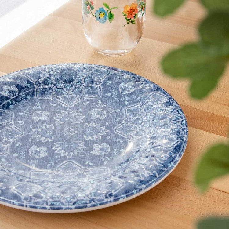 アトランティックブルーメダリオン ディナープレート 27cm ターホン TarHong メラミン食器 27cm 割れにくい おしゃれ 食洗機対応 プレート お皿 ワンプレート 大皿 可愛い 電子レンジ不可 食洗機対応(代引不可)