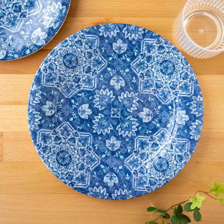 アトランティックブルーメダリオン ディナープレート 27cm ターホン TarHong メラミン食器 27cm 割れにくい おしゃれ 食洗機対応 プレート お皿 ワンプレート 大皿 可愛い 電子レンジ不可 食洗機対応(代引不可)