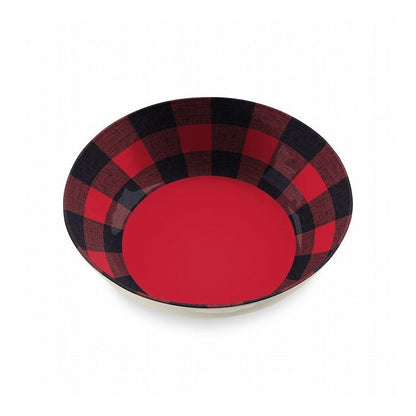 ヴィンテージ バッファローチェック ボウル 30cm レッド ターホン TarHong メラミン食器 30cm 割れにくい おしゃれ 食洗機対応 ボウル お皿 深皿 可愛い 電子レンジ不可 食洗機対応(代引不可)