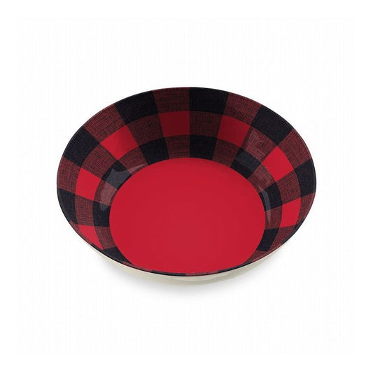ヴィンテージ バッファローチェック ボウル 30cm レッド ターホン TarHong メラミン食器 30cm 割れにくい おしゃれ 食洗機対応 ボウル お皿 深皿 可愛い 電子レンジ不可 食洗機対応(代引不可)