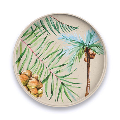 merge パレルモトロピカル サラダプレートアソート(4枚セット) 22cm ターホン TarHong メラミン食器 22cm 割れにくい バンブー おしゃれ 食洗機対応 プレート お皿 ワンプレート エコ 4枚セット(代引不可)