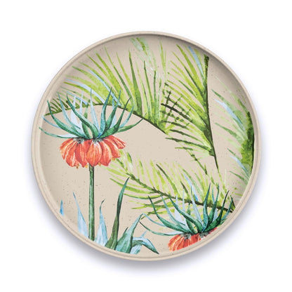 merge パレルモトロピカル サラダプレートアソート(4枚セット) 22cm ターホン TarHong メラミン食器 22cm 割れにくい バンブー おしゃれ 食洗機対応 プレート お皿 ワンプレート エコ 4枚セット(代引不可)