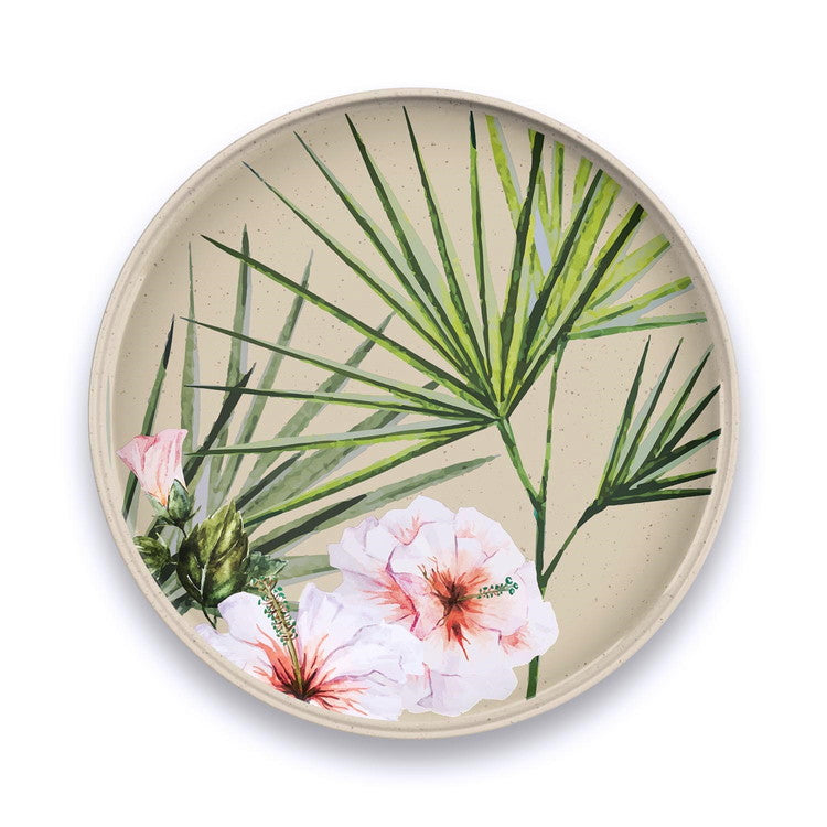 merge パレルモトロピカル サラダプレートアソート(4枚セット) 22cm ターホン TarHong メラミン食器 22cm 割れにくい バンブー おしゃれ 食洗機対応 プレート お皿 ワンプレート エコ 4枚セット(代引不可)