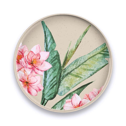 merge パレルモトロピカル サラダプレートアソート(4枚セット) 22cm ターホン TarHong メラミン食器 22cm 割れにくい バンブー おしゃれ 食洗機対応 プレート お皿 ワンプレート エコ 4枚セット(代引不可)