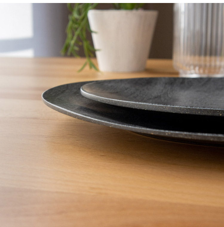 木目調 ブラック 18点セット メラミン食器 割れにくい おしゃれ 食洗機対応 ボウル お皿 可愛い 電子レンジ不可 食洗機対応 食器セット プレート(代引不可)