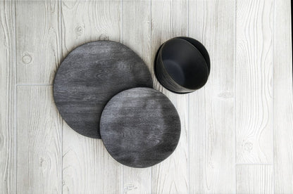 planta 木目調 ディナープレート 27cm ブラック ターホン TarHong メラミン食器 27cm 割れにくい バンブー おしゃれ 食洗機対応 プレート お皿 エコ ワンプレート 大皿 電子レンジ不可 食洗機対応(代引不可)