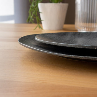 planta 木目調 サラダプレート 22cm ブラック ターホン TarHong メラミン食器 22cm 割れにくい バンブー おしゃれ 食洗機対応 プレート お皿 ワンプレート エコ 電子レンジ不可 食洗機対応(代引不可)