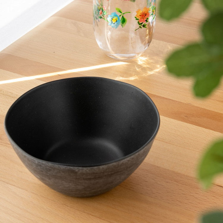 planta 木目調 シリアルボウル 15cm ブラック ターホン TarHong メラミン食器 15cm 割れにくい おしゃれ 食洗機対応 ボウル お皿 深皿 エコ 可愛い 電子レンジ不可 食洗機対応(代引不可)