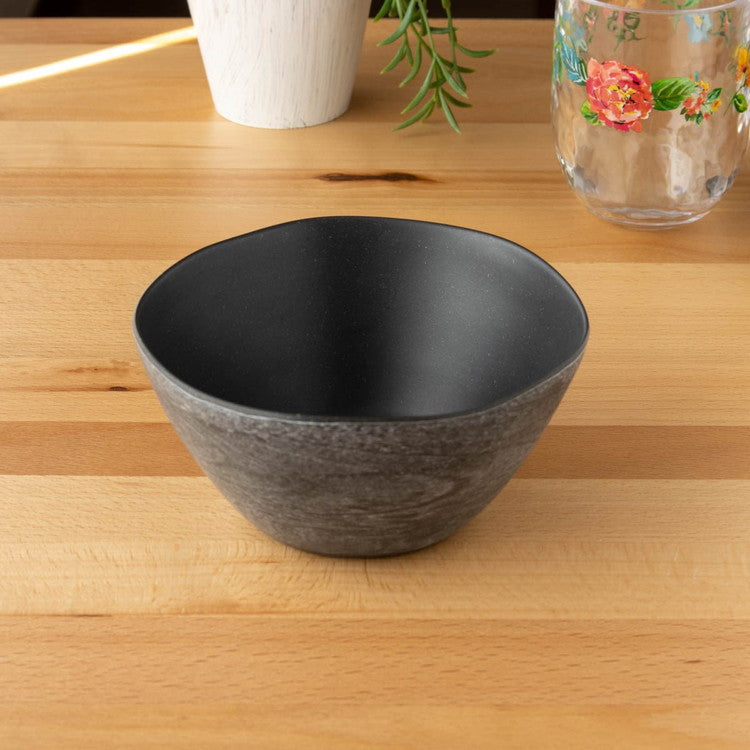 planta 木目調 シリアルボウル 15cm ブラック ターホン TarHong メラミン食器 15cm 割れにくい おしゃれ 食洗機対応 ボウル お皿 深皿 エコ 可愛い 電子レンジ不可 食洗機対応(代引不可)