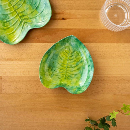 merge パレルモトロピカル 深型リーフトレー 14cm ターホン TarHong メラミン食器 15cm 割れにくい バンブー おしゃれ 食洗機対応 プレート お皿 ワンプレート エコ 電子レンジ不可 食洗機対応(代引不可)