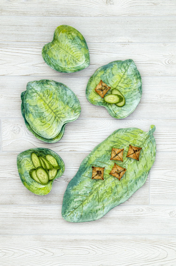 merge パレルモトロピカル 深型リーフトレー 14cm ターホン TarHong メラミン食器 15cm 割れにくい バンブー おしゃれ 食洗機対応 プレート お皿 ワンプレート エコ 電子レンジ不可 食洗機対応(代引不可)