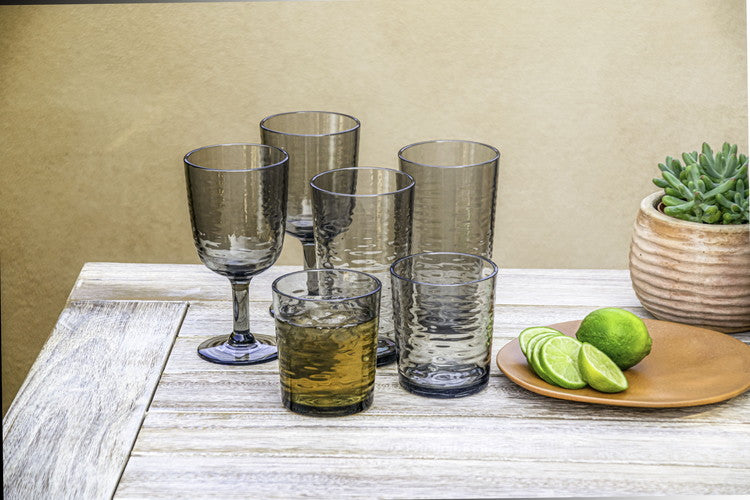 ファウンドリー ゴブレットグラス 390ml グレー 樹脂製 ターホン TarHong コップ 390ml 割れないグラス プラスチック おしゃれ タンブラー 電子レンジ不可 食洗機対応(代引不可)