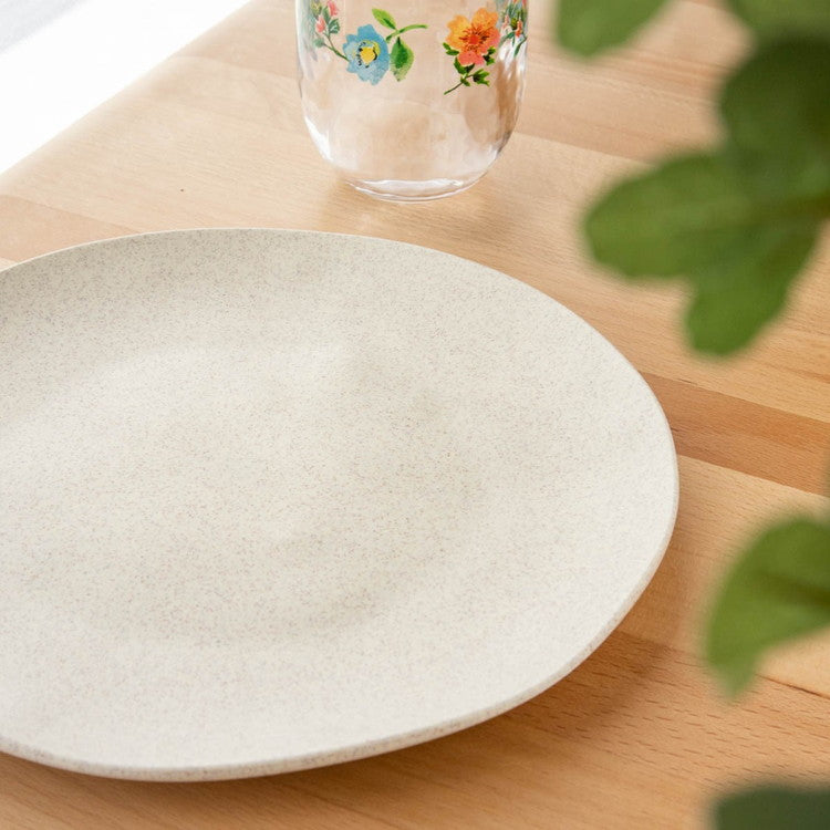 麦わらPP オーガニック サラダプレート 22cm クリーム ポリプロピレン製 ターホン TarHong 割れにくい食器 22cm おしゃれ 電子レンジ対応 食洗機対応 プレート お皿 ワンプレート エコ 可愛い(代引不可)