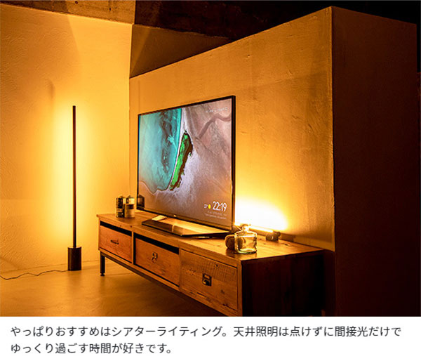 照明 間接照明 gram8(グラムエイト) MANX(マンクス) バーライト本体 TC-2004-BK ブラック おしゃれ リモコン 調光 調色