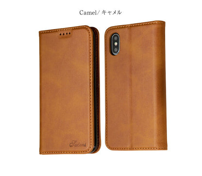 スマホケース iPhoneX XS ケース 手帳型 iPhone7 iPhone8 シンプル レザー TPU アイフォン カバー(代引不可)【メール便】