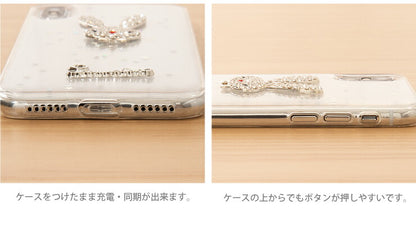 スマホケース iPhoneX XS ケース iPhone7 iPhone8 キラキラ デコ かわいい くま うさぎ アイフォン カバー シリコン(代引不可)【メール便】