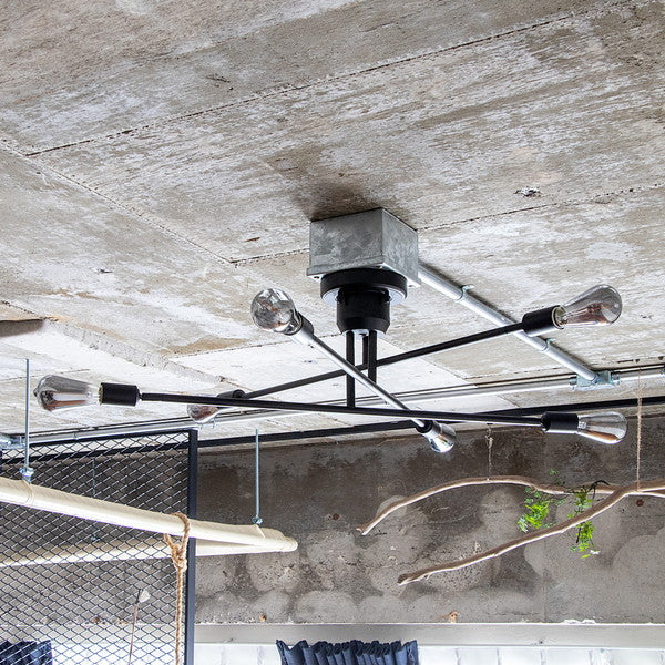 キムリック シーリングライト 照明付き ライト 6灯 キムリック スマートリモコン 対応 LED 対応 天井照明 インダストリアル(代引不可)