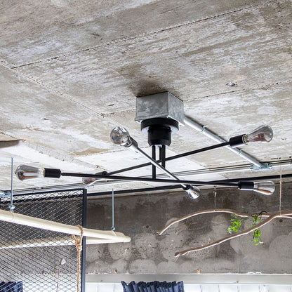 キムリック シーリングライト 照明付き ライト 6灯 キムリック スマートリモコン 対応 LED 対応 天井照明 インダストリアル(代引不可)