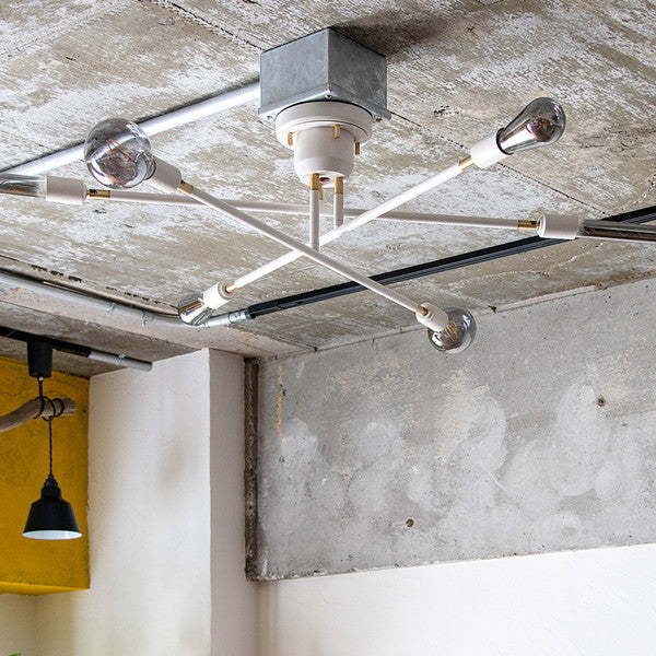 キムリック シーリングライト 照明付き ライト 6灯 キムリック スマートリモコン 対応 LED 対応 天井照明 インダストリアル(代引不可)