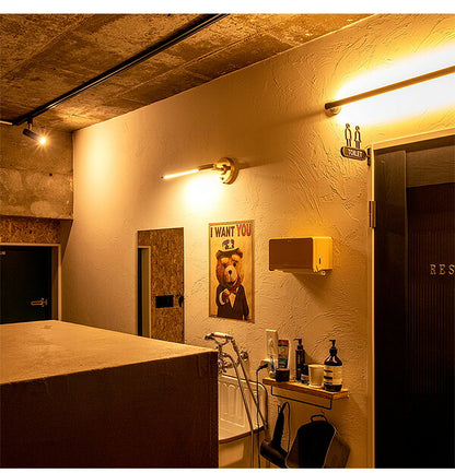 リモコンセット ブラケットマンクス 真鍮タイプ LED フロアライト スタンドライト 調光 バーライト 調色 照明 北欧 インテリア 電気 間接照明 おしゃれ(代引不可)