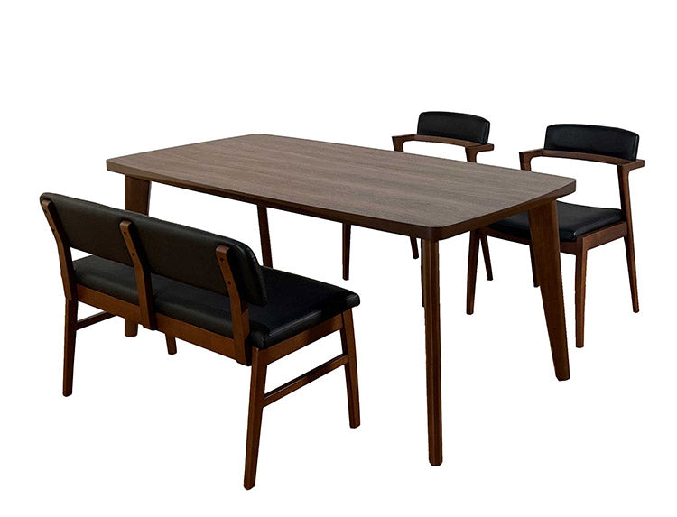 ダイニングテーブル 単品 幅140cm オーク突板 天然木 おしゃれ 北欧 長方形 四角形 新生活 一人暮らし 木製 木目調 モダン ブラウン ナチュラル 机 食卓 テーブル(代引不可)