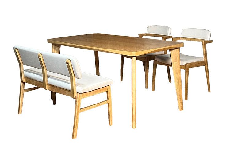 ダイニングテーブル 単品 幅140cm オーク突板 天然木 おしゃれ 北欧 長方形 四角形 新生活 一人暮らし 木製 木目調 モダン ブラウン ナチュラル 机 食卓 テーブル(代引不可)