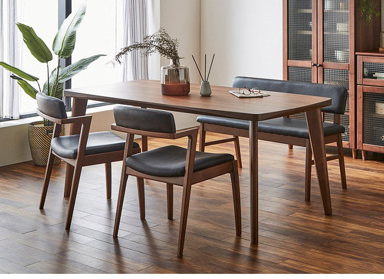 ダイニングテーブル 単品 幅140cm オーク突板 天然木 おしゃれ 北欧 長方形 四角形 新生活 一人暮らし 木製 木目調 モダン ブラウン ナチュラル 机 食卓 テーブル(代引不可)