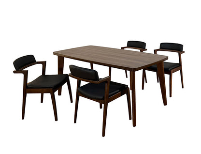 ダイニングテーブル 単品 幅165cm オーク突板 天然木 おしゃれ 北欧 長方形 四角形 新生活 一人暮らし 木製 木目調 モダン ブラウン ナチュラル 机 食卓 テーブル(代引不可)