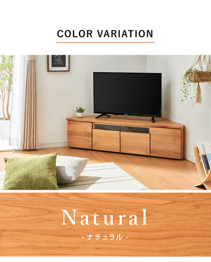 コーナーテレビ台 幅120 完成品 日本製 大川家具 テレビ台 テレビボード ローボード 脚付き 天然木 42インチ 32インチ 52インチ(代引不可)
